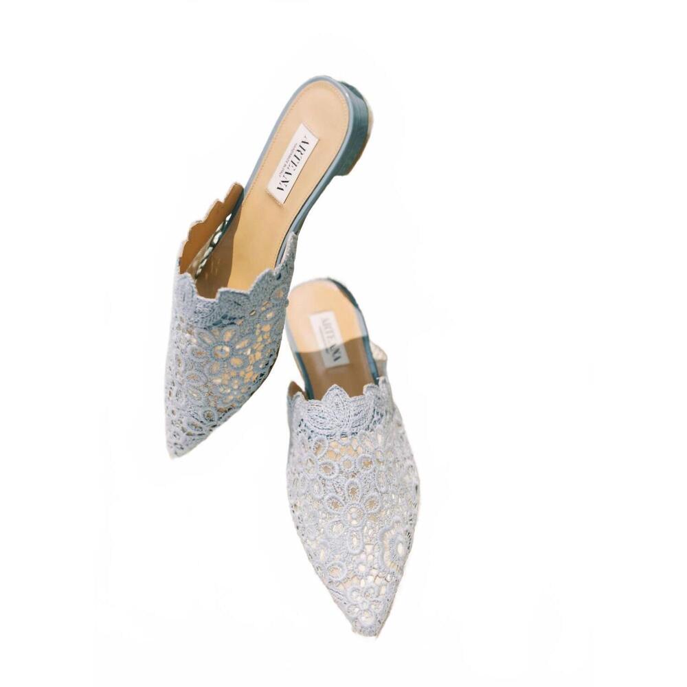 NEW ARTEANA women's amalfi flat mule in light blue